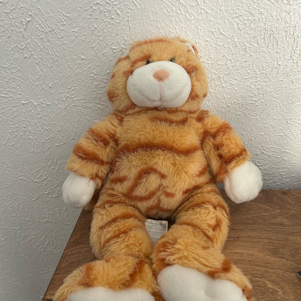 Build A Bear Retired Orange Tabby Cat Plush Stuffed Animal